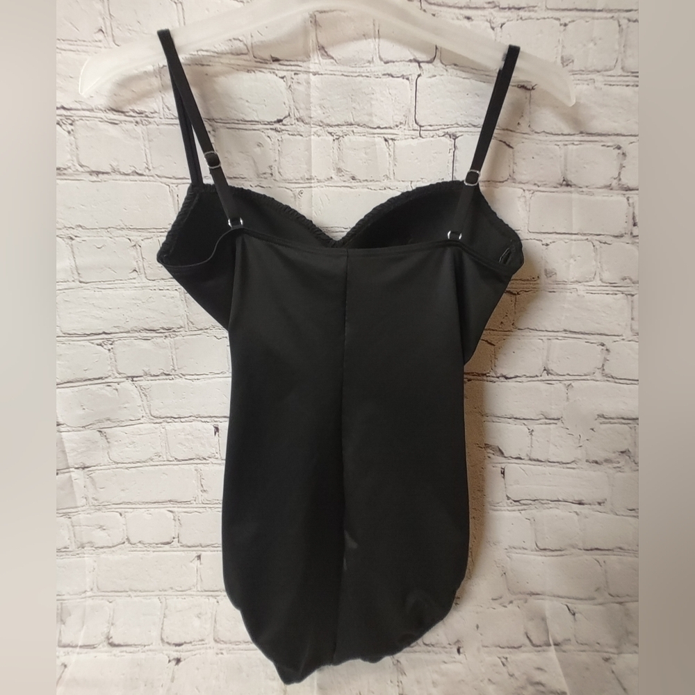 Miraclesuit Swimsuit Black Sanibel V Neck Slimmer One Piece 14 - Picture 2 of 11